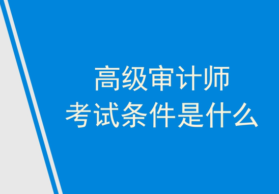 1分09秒，带你了解高级审计师报考条件！