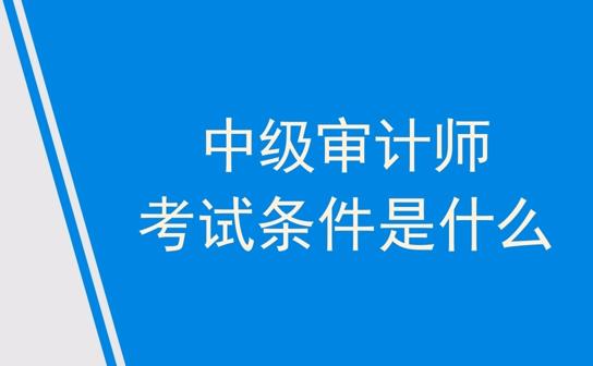 仅需57秒，快速了解中级审计师的报考条件？