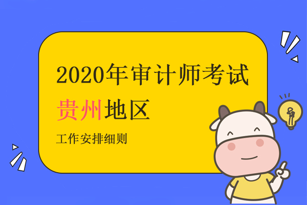 贵州省2020年审计师考试考务相关工作安排的通知